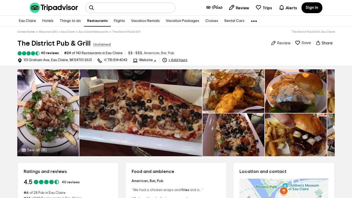 The District Pub & Grill, Eau Claire - tripadvisor.com